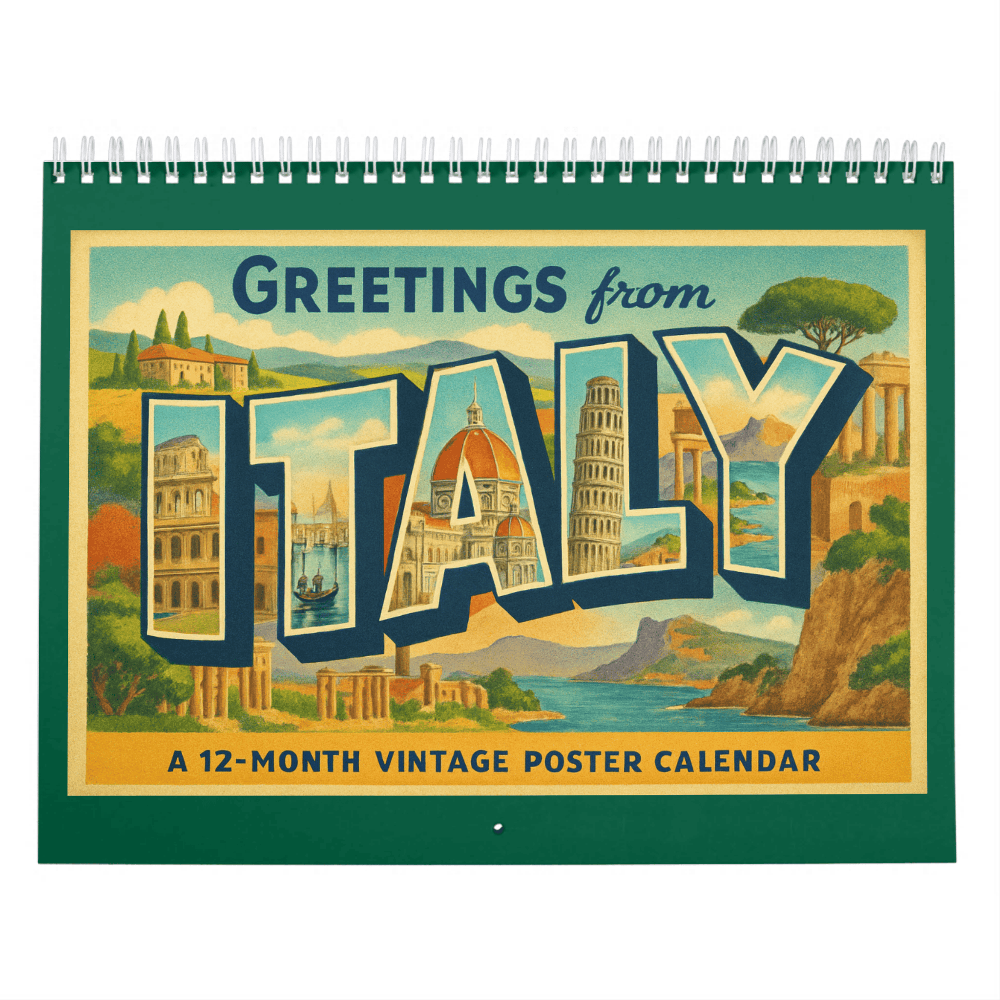 Greetings from Italy Travel Calendar and Posters - Living in Italy